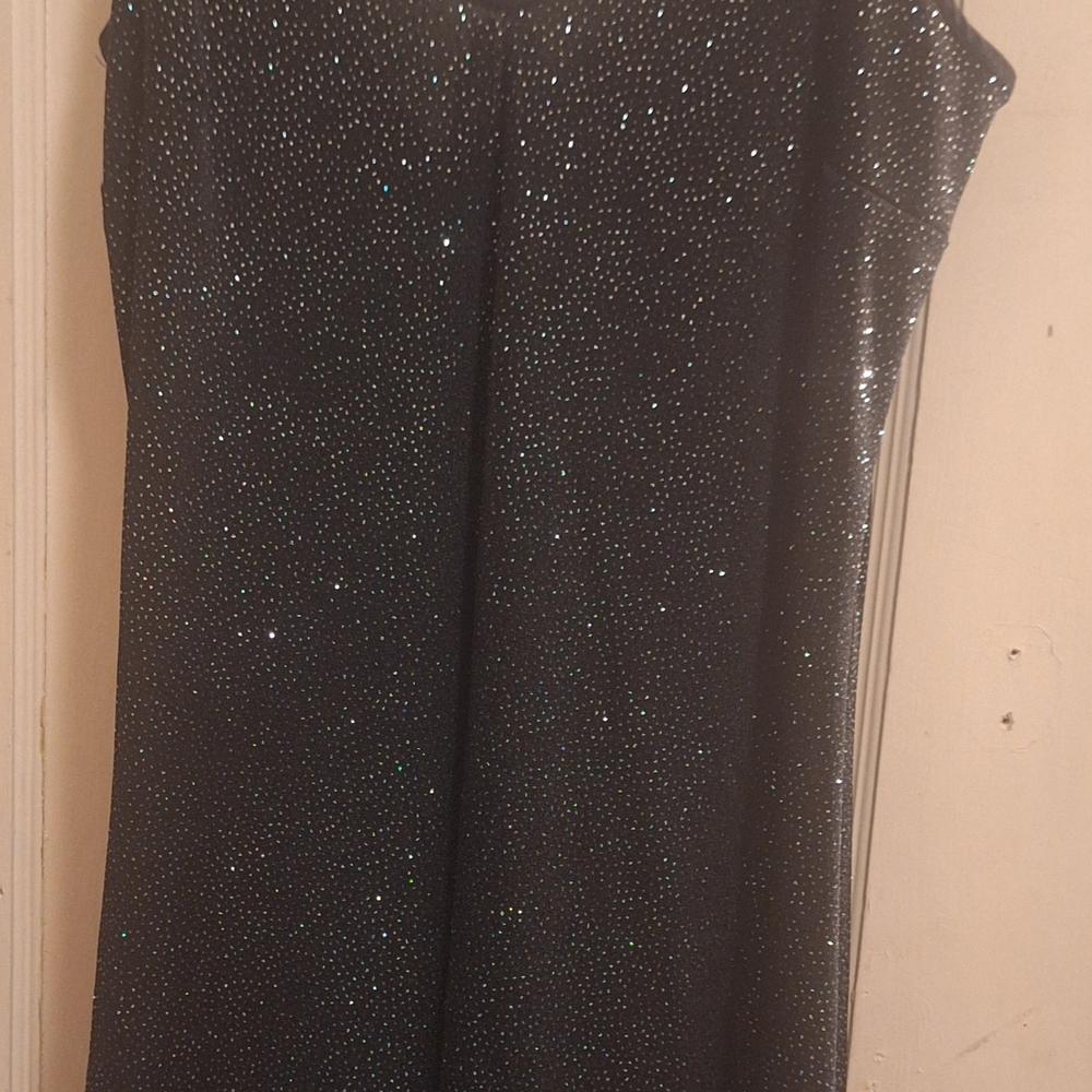 Sparkling Black Sleeveless Dress